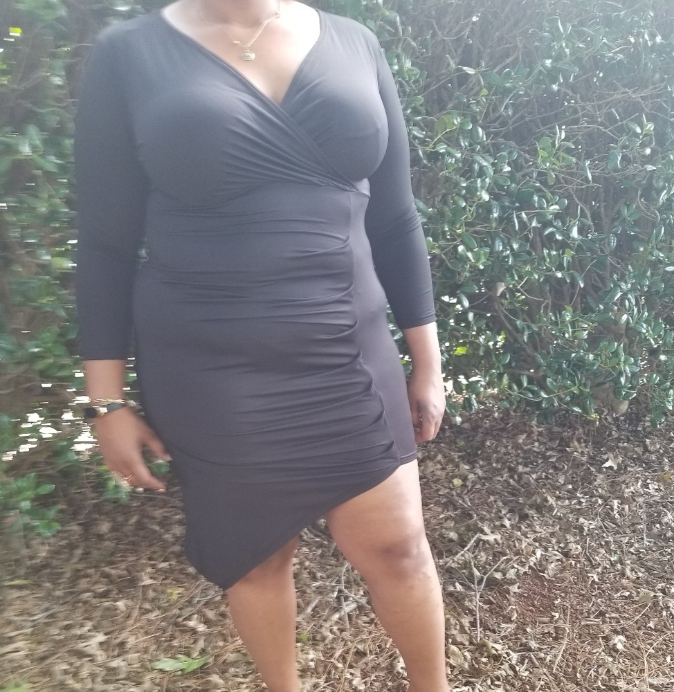 Asymmetric Black Dress